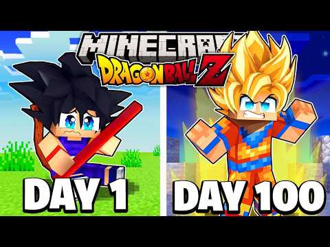 I Survived 100 Days as GOKU in Dragonball Z Minecraft!