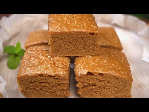 Brown sugar mala cake。简单又美味的红糖马拉糕，不加泡打粉，非常的松软，细腻，Q弹！