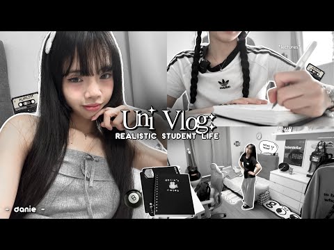 PRODUCTIVE Uni Vlog 🖇️📓 *of a student who lives miles away from uni lol* lots of stuDYING /realistic