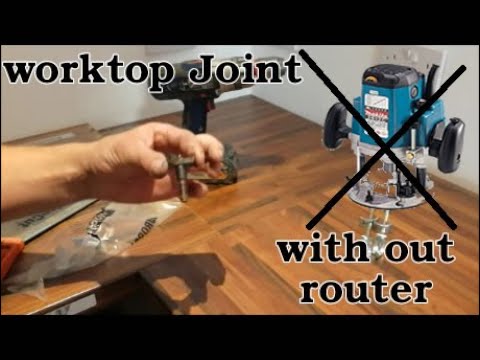 How to fit  kitchen worktop without out fancy tools and without router