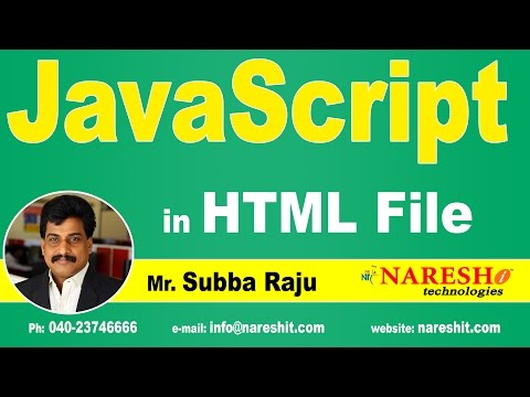 JavaScript in HTML File | JavaScript Tutorial | Mr. Subba Raju