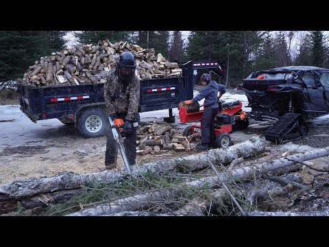 Processing a Winter’s Worth of Firewood to Heat Our Alaskan Cabin