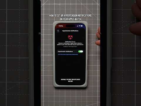 Hypertension Notifications on Apple Watch | How to Set Up High Blood Pressure Alerts #healthtech