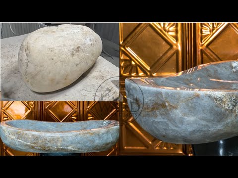 Carving a Quartz River Rock (Elevator Music)