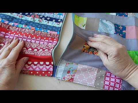 I sew from any scraps a beautiful patchwork pillow with a zipper