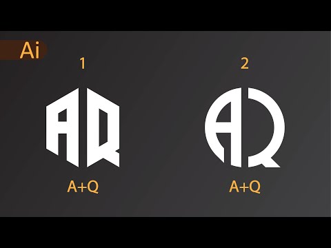 How To Draw Any Letters Logo In Polygon & Circle - Illustrator Tutorial