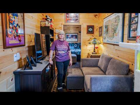 She Lives Tiny ONLY on SSI - Her 1 Floor Tiny House