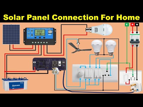 Solar Panel Connection with Inverter and Battery for Home @The Electrical Guy