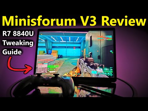 Minisforum V3 Tablet (AMD R7 8840U) Review: Tweaking Guide, Benchmarks, Hawk Point Testing