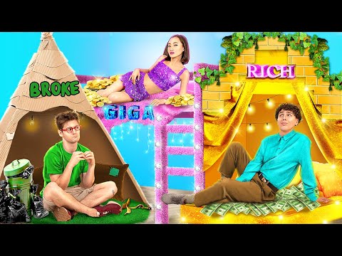 Gizli Bir Oda İnşa Ediyoruz! Fakir vs Zengin vs Süper Zengin Gizli Oda