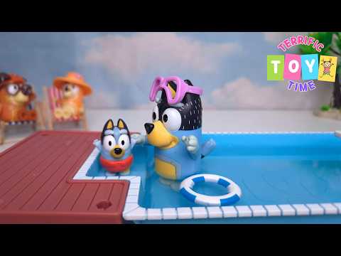 Baby Bluey Goes to the Swimming Pool on Vacation | Bluey Toys