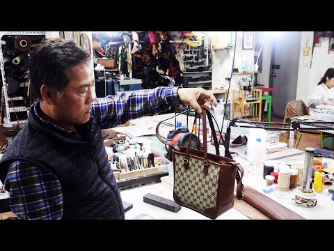 process of turning an old Gucci bag into a new one. Korean bag remodeling master