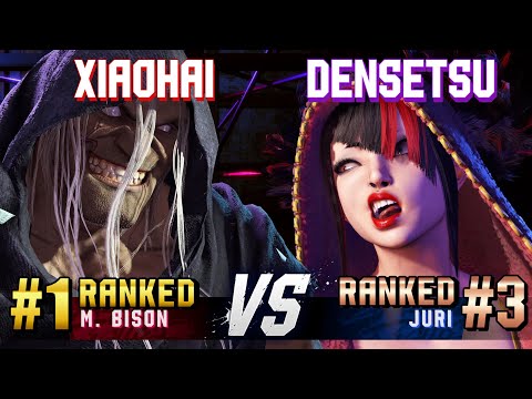 SF6 ▰ XIAOHAI (#1 Ranked M.Bison) vs DENSETSUSP (#3 Ranked Juri) ▰ High Level Gameplay