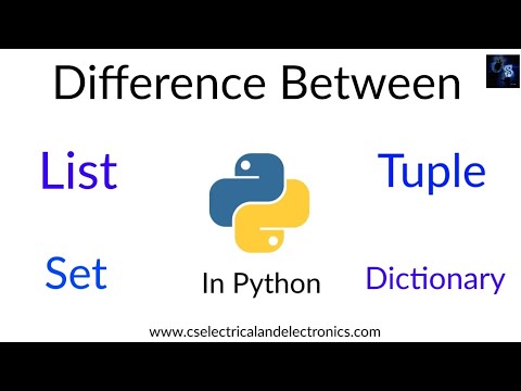 Difference between list, tuple, set, and dictionary in python