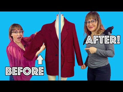 How To Tailor (Take In) The Armholes And Sleeves On A Jacket Or Blazer!