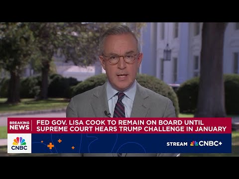Supreme Court says Fed governor Lisa Cook can remain on board until January hearing
