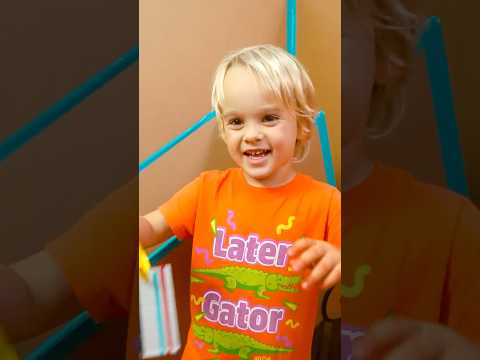 Mom and Chris Conquer the Box Maze