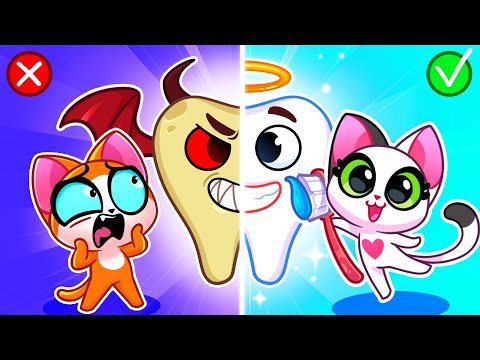 Oh No! 😱 Bad Tooth vs Good Tooth! 😇 Angel Vs Demon | Learn Healthy Habits for Kids
