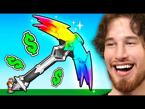 Spending ROBUX to get MAX level PICKAXE in Roblox!