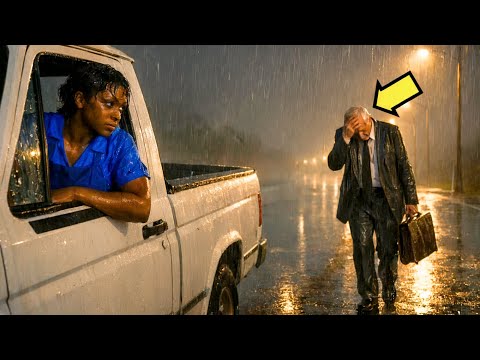 FEMME DE MÉNAGE NOIRE DÉPOSE UN VIEIL HOMME SOUS LA PLUIE… SANS SAVOIR QUI IL ÉTAIT