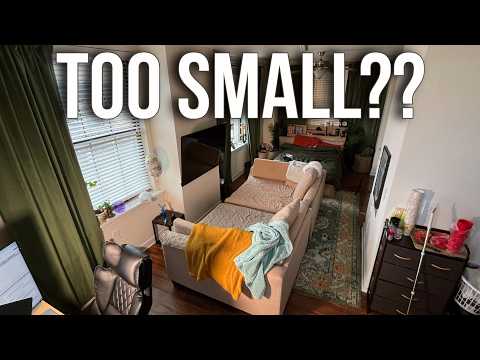 Tiny Studio Apt Vlog, Surviving living in 456 sqft…Worth it?