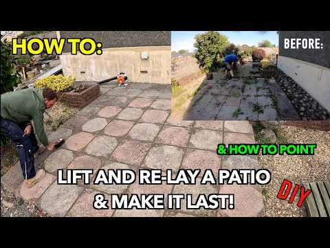 How to re-lay a patio including pointing