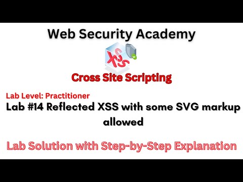 Reflected XSS with some SVG markup allowed (Lab #14)