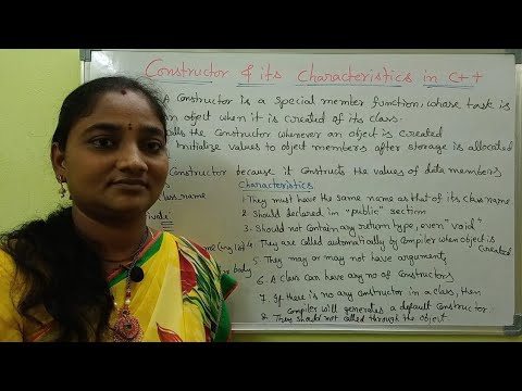 C++||What is Constructor & Its Characteristics in C++||C++ Tutorial in Telugu||Telugu Scit Tutorials