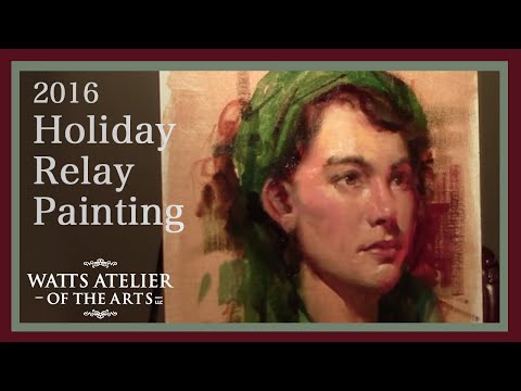 Watts Holiday Party 2016 Relay Painting