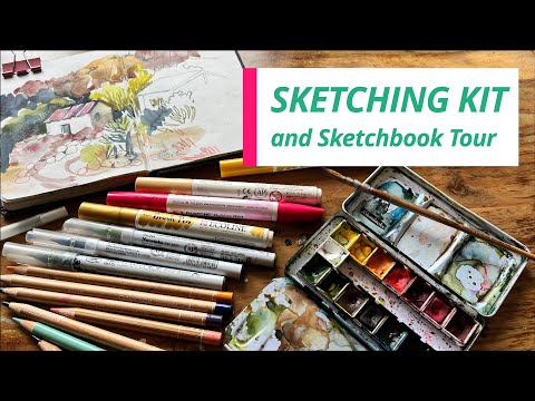 My Travel Art Supplies ! Sketchbook Tour and On The Go Essentials