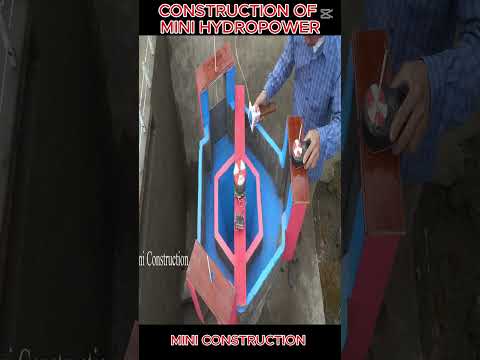 Construction of miniature Hoover hydroelectric power plant
