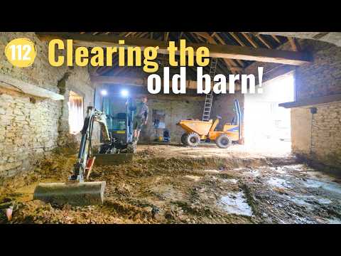 Erosion and Barn Damage After Heavy Rain + Digging Out the Old Barn | Farm Renovation in France #112
