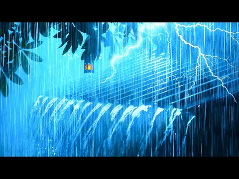 Relax Deeply and Fall Asleep Fast in 3 Minutes with Heavy Rain & Intense Thunder on a Metal Roof