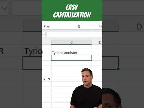 Easily capitalize names with PROPER( ) #excel