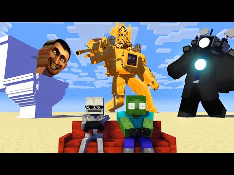 TITAN CLOCKMAN & Titan CAMERAMAN & SPEAKERMAN and stupid jokes - Minecraft Animation