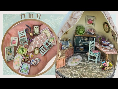 17 in 1! How to Make Miniature Things • Goose Egg Dollhouse