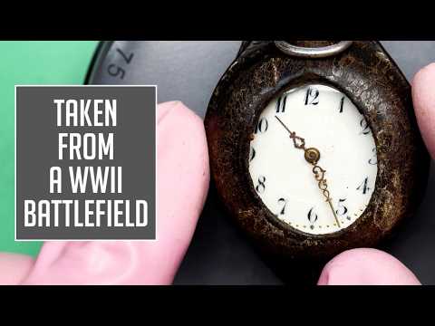Restoration of a Strange WWII Pocket Watch with the Handmade Leather Strap Still Intact