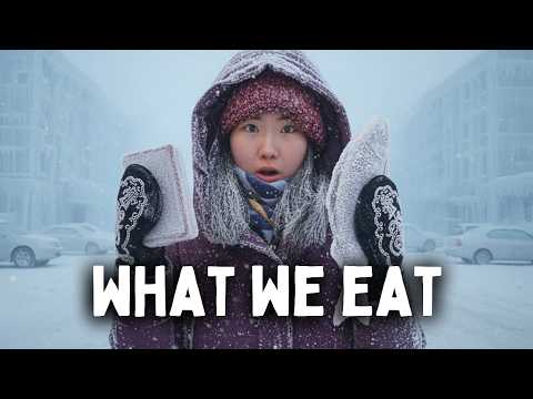 What I Eat in a Day in the Coldest City on Earth −71°C (−95°F) Sakha Cuisine & Grocery Shopping