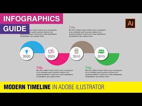 Adobe Illustrator: Modern Circle Timeline Infographic Design Template | Vector Timeline