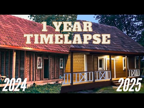 One Year of Country Homestead Restoration | Quiet Off-Grid Cabin Timelapse