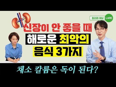 신장 나쁠 때 절대 먹지 마세요! 콩팥에 좋은 음식 vs 콩팥에 안좋은 음식 [정라레]