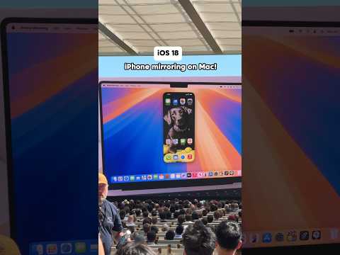 iPhone mirroring on Mac with Mac OS Sequoia. #wwdc #wwdc24 #ios18