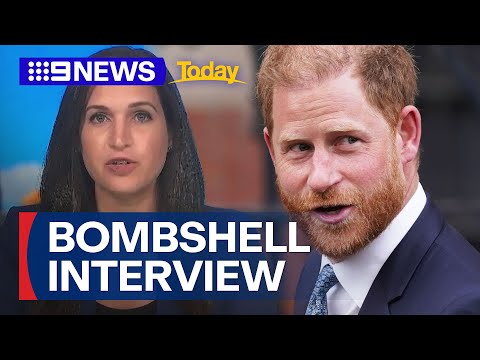 Prince Harry slammed after emotional BBC interview | 9 News Australia