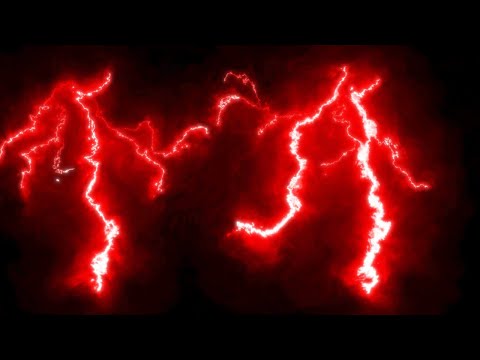 Intense Thunderstorm Flashing Lightning 10+ Hours 4K UHD Red Screen Background Live Wallpaper