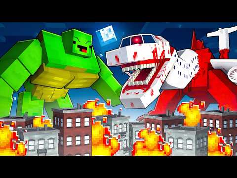 Mikey KINGKONG VS Infected Sky - Maizen Minecraft Animation
