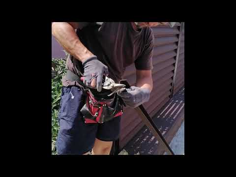 Установка жалюзей-забора