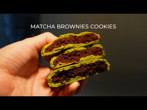 The Best Matcha Brownie Cookies Soft Chewy Center Crinkle Tops 💚 抹茶布朗尼曲奇