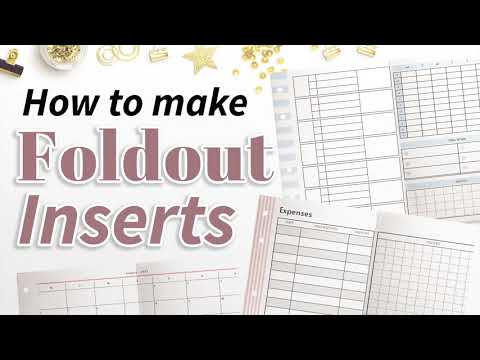 How to make Foldout Inserts for your Planner in a few Minutes