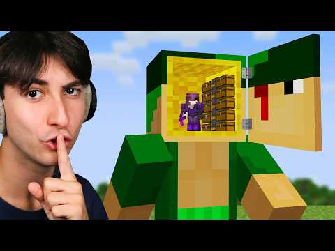 I Built a Secret Base INSIDE My Friend