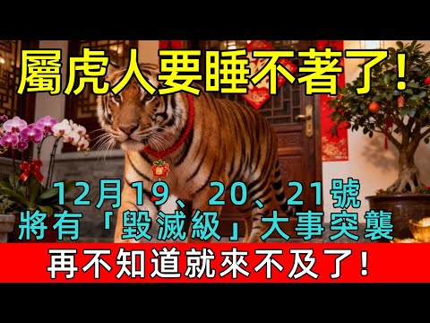 屬虎人要睡不著了！12月19、20、21號，將有「毀滅級」大事突襲，再不知道就來不及了！#生肖 #運勢 #命理 #屬相 #風水 #財運 #佛陀 #佛學 #佛法 #佛教 #修行 #智慧 #因果 #佛家